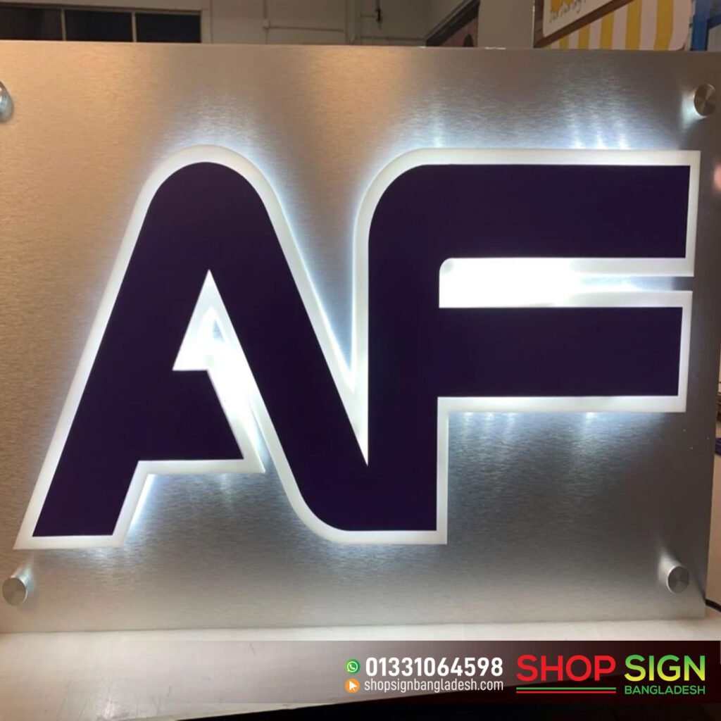 Backlight Acrylic LED Letter Sign Board in Bangladesh