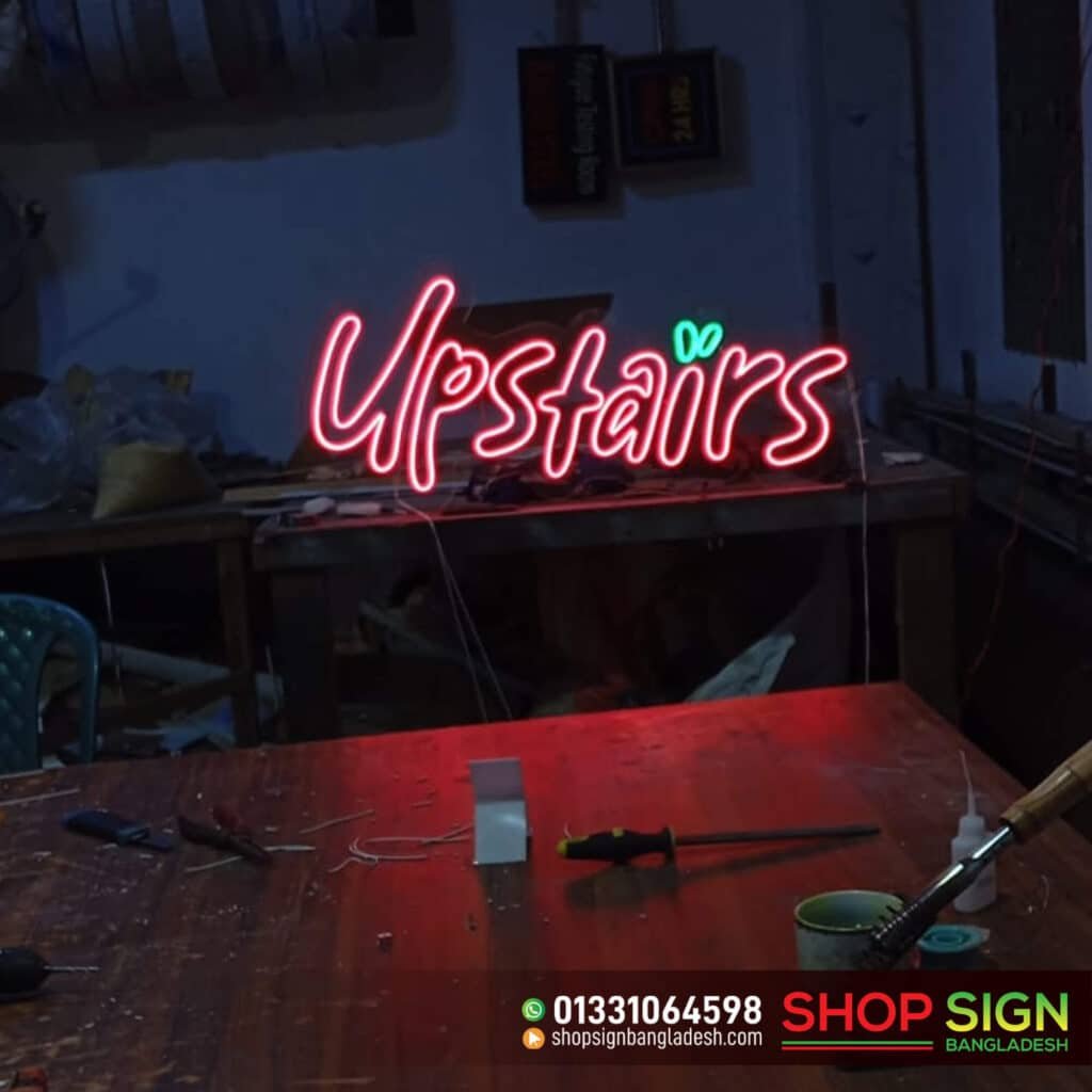 Neon Name Plate for Upstairs, Neon Name Plate Maker BD
