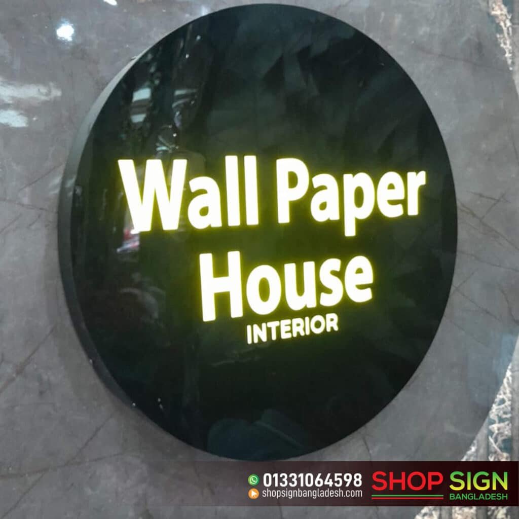 LED Bell Sign and Round Sign Name Plate BD