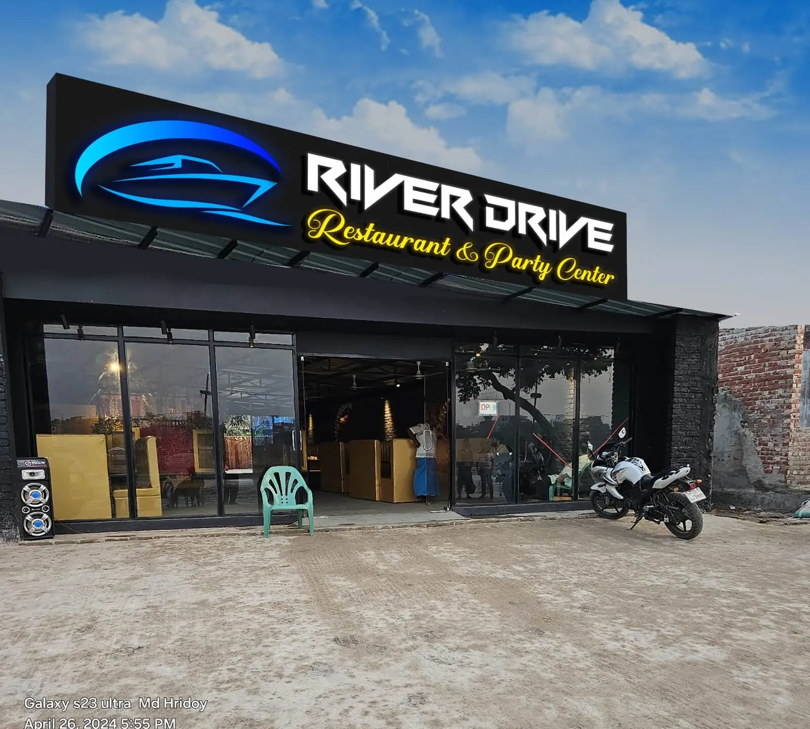 Acrylic LED Name for retail storefront