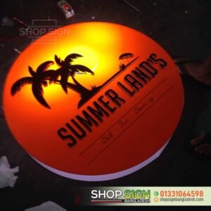 Bell Signboard | LED Round Signboard for Showroom