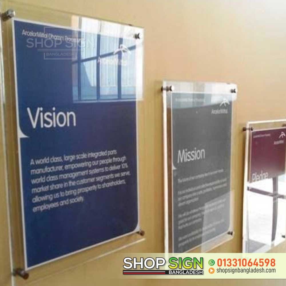 HIgh Quality Glass Name Plate Price