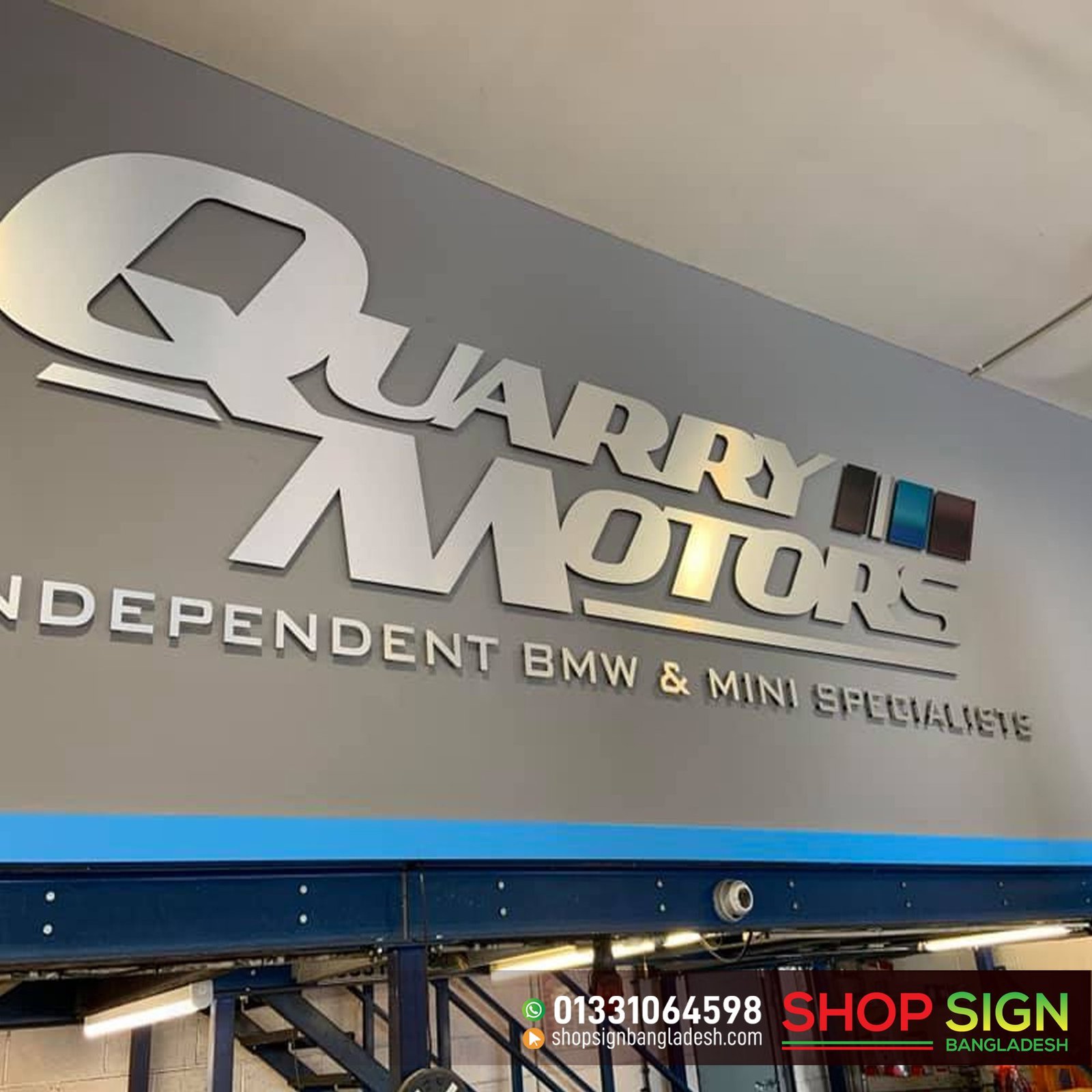 Stainless steel letter nameplate