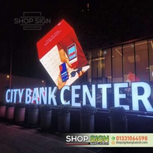Digital 3D Display Lighting Name Plate