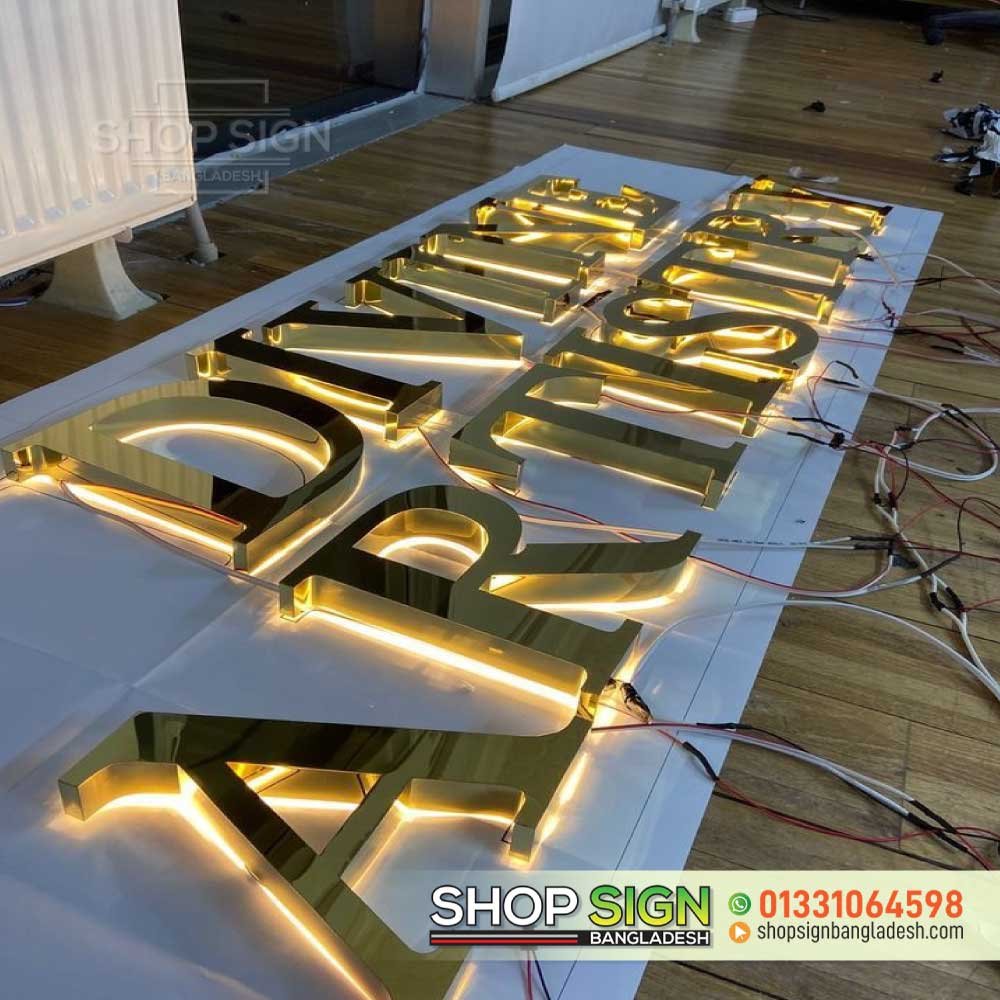 SS letter Nameplate