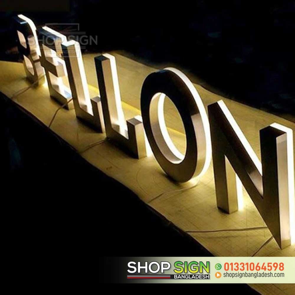 SS letter Nameplate