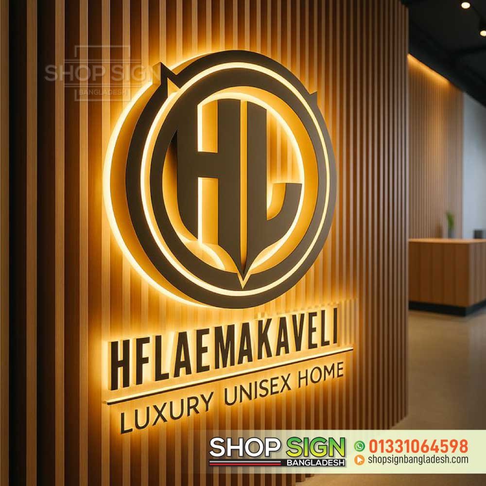 LED Lighting Round Logo Sign