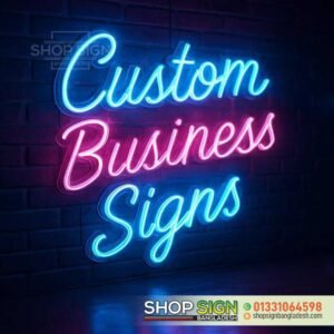 Neon lighting signage outdoor