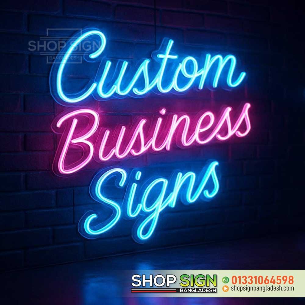 Neon lighting signage outdoor