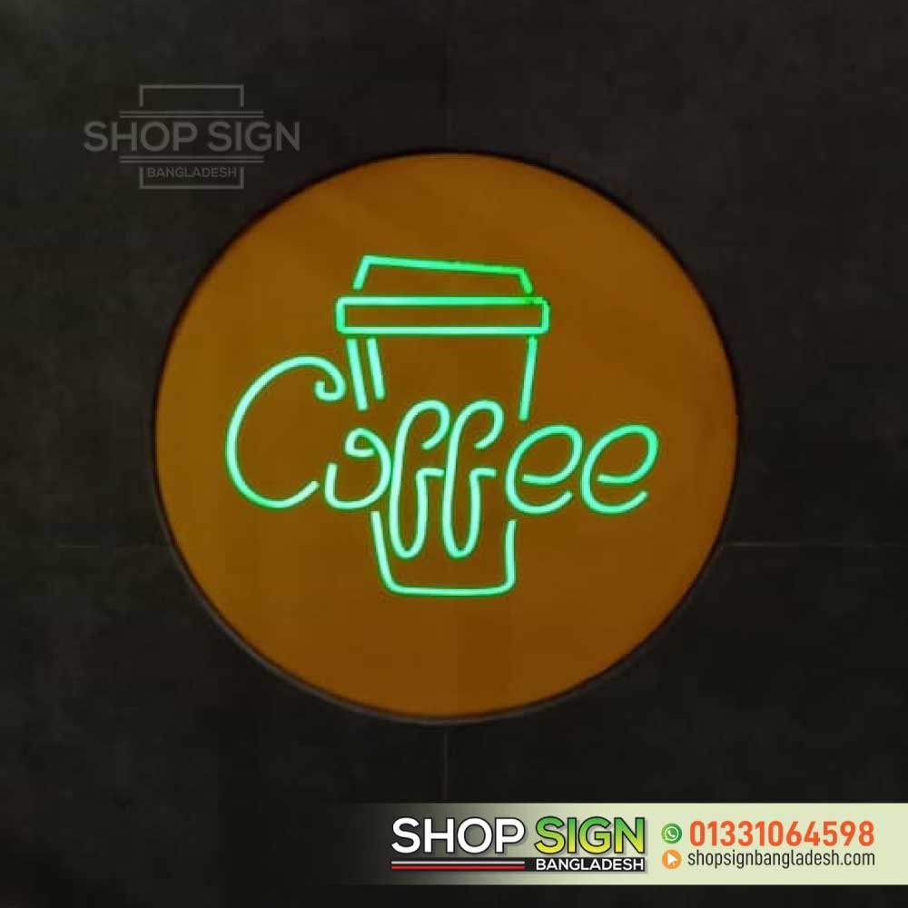 Neon lighting signage outdoor