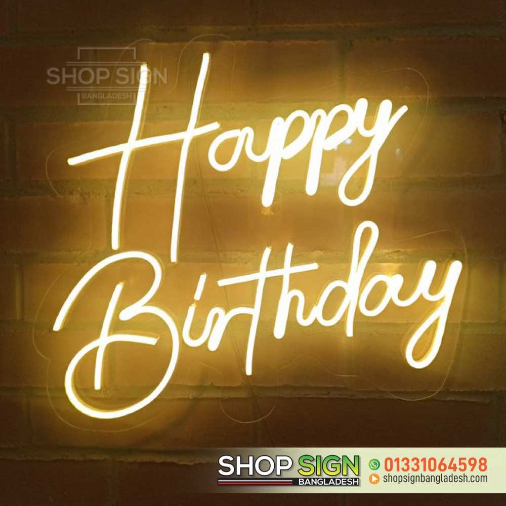 Neon lighting signage outdoor