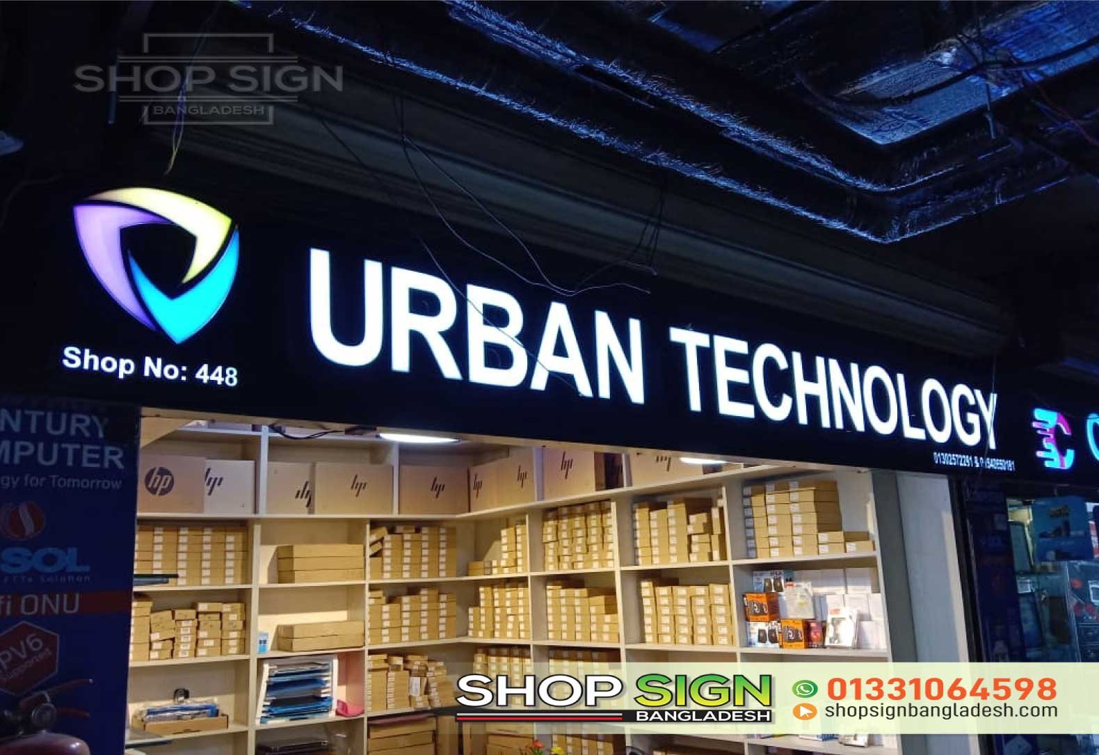 Custom acrylic 3D LED letter signage in Bangladesh