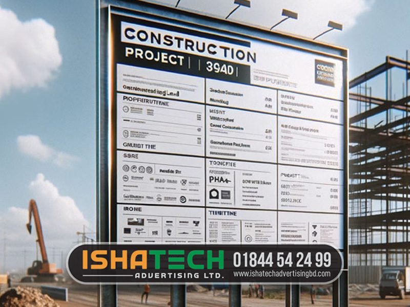 Construction Company Signboard Design