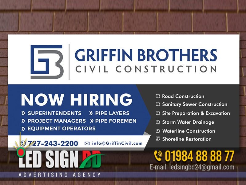 Construction Site & Factory Signboard