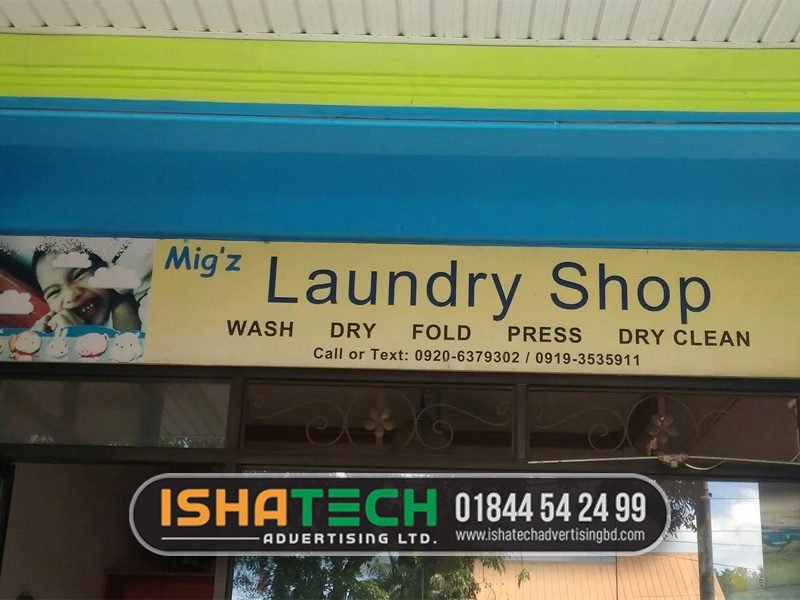 Laundry Shop Signboard BD Design